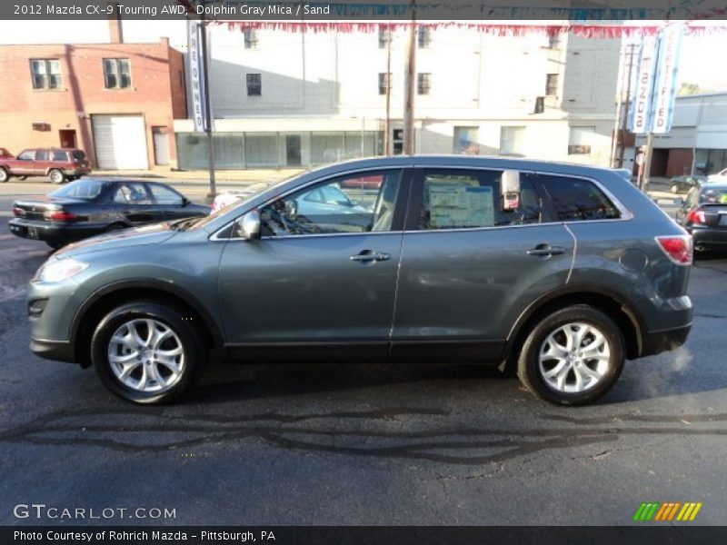 Dolphin Gray Mica / Sand 2012 Mazda CX-9 Touring AWD