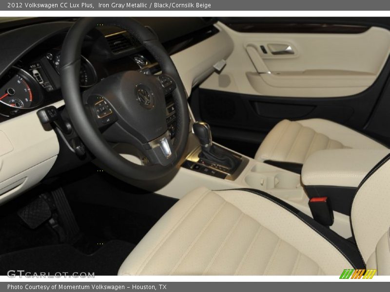 Iron Gray Metallic / Black/Cornsilk Beige 2012 Volkswagen CC Lux Plus