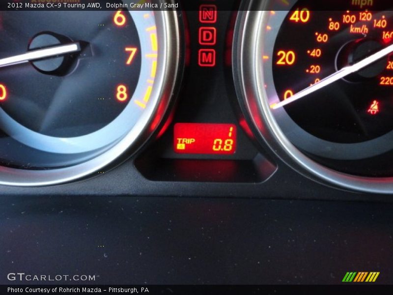 Dolphin Gray Mica / Sand 2012 Mazda CX-9 Touring AWD