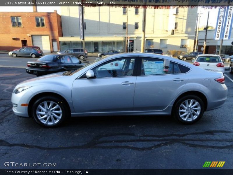 Ingot Silver / Black 2012 Mazda MAZDA6 i Grand Touring Sedan