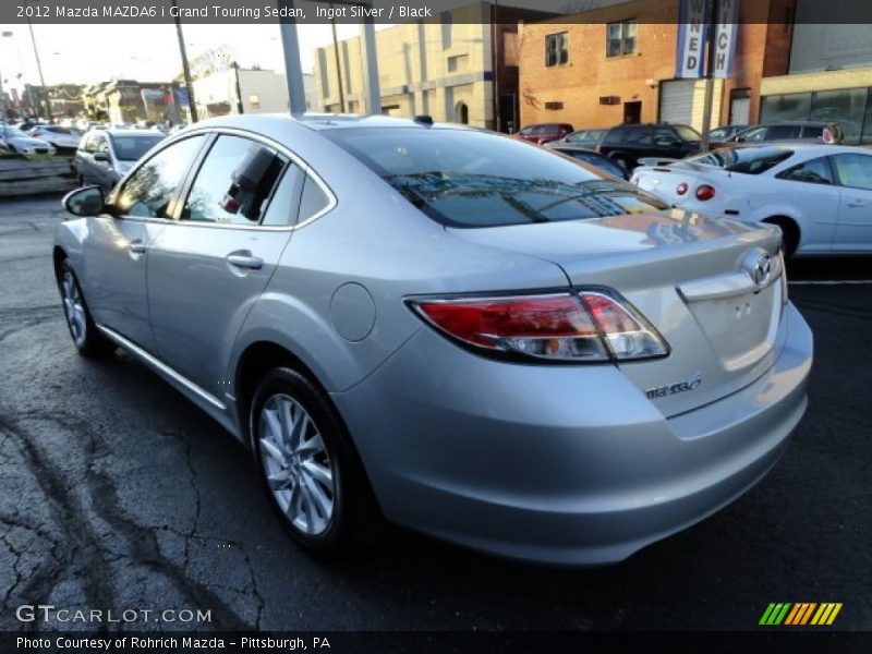 Ingot Silver / Black 2012 Mazda MAZDA6 i Grand Touring Sedan