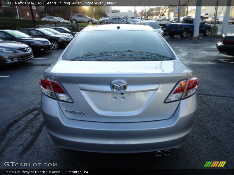 Ingot Silver / Black 2012 Mazda MAZDA6 i Grand Touring Sedan