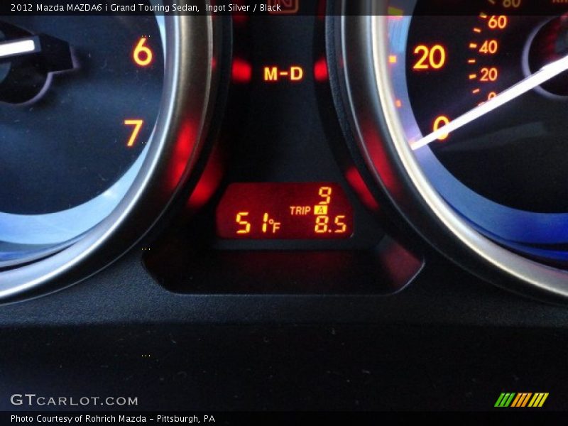 Ingot Silver / Black 2012 Mazda MAZDA6 i Grand Touring Sedan