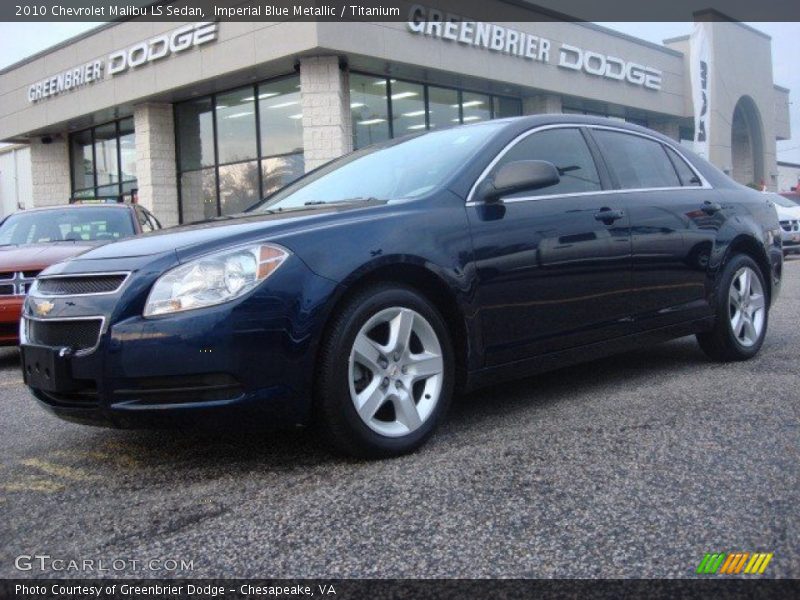 Imperial Blue Metallic / Titanium 2010 Chevrolet Malibu LS Sedan