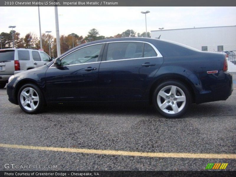 Imperial Blue Metallic / Titanium 2010 Chevrolet Malibu LS Sedan