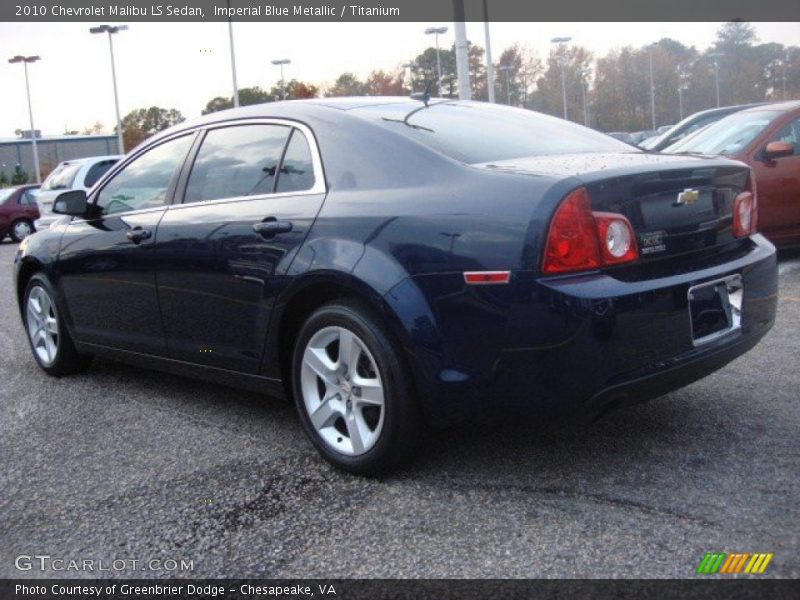 Imperial Blue Metallic / Titanium 2010 Chevrolet Malibu LS Sedan