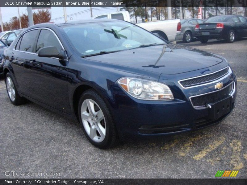 Imperial Blue Metallic / Titanium 2010 Chevrolet Malibu LS Sedan