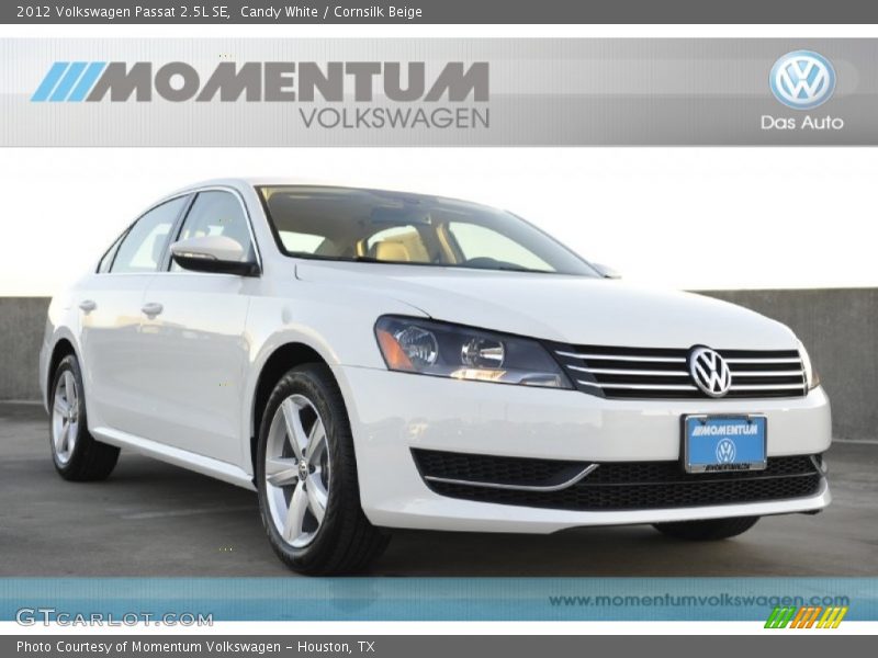 Candy White / Cornsilk Beige 2012 Volkswagen Passat 2.5L SE