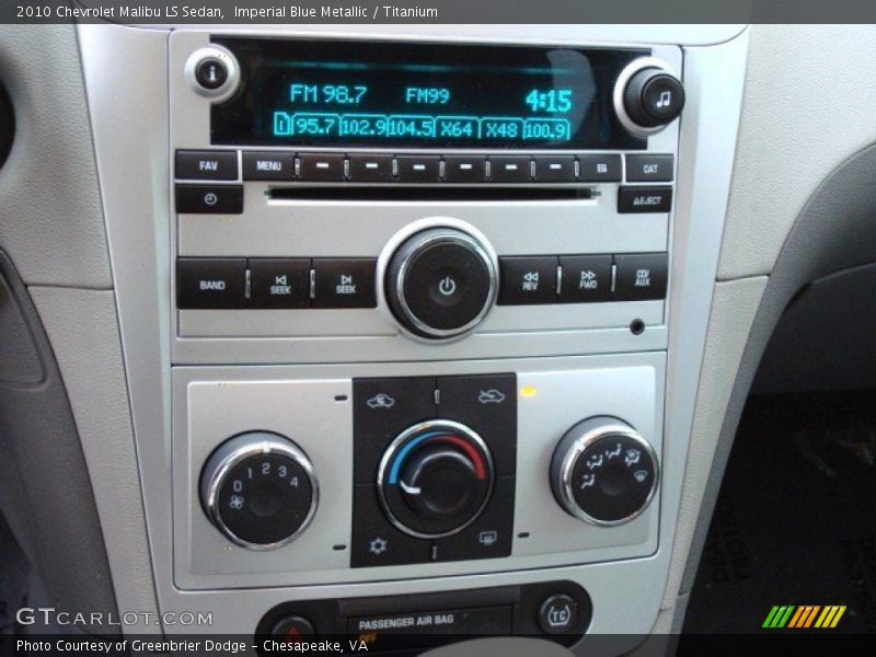 Imperial Blue Metallic / Titanium 2010 Chevrolet Malibu LS Sedan