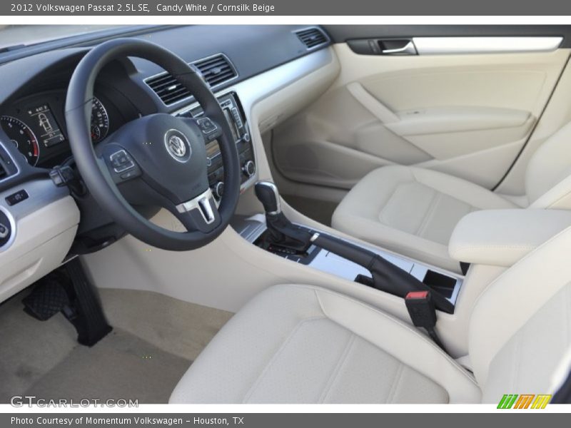 Candy White / Cornsilk Beige 2012 Volkswagen Passat 2.5L SE