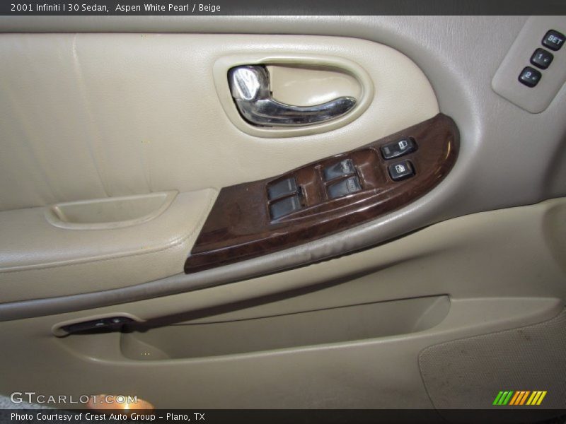 Aspen White Pearl / Beige 2001 Infiniti I 30 Sedan