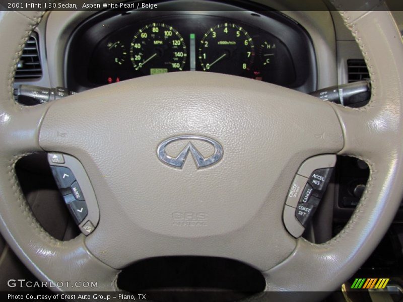 Aspen White Pearl / Beige 2001 Infiniti I 30 Sedan
