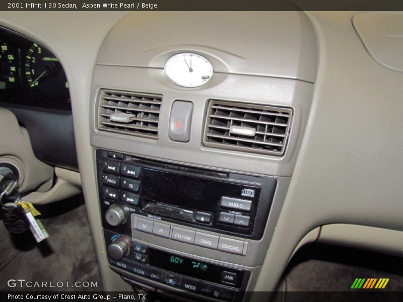 Aspen White Pearl / Beige 2001 Infiniti I 30 Sedan