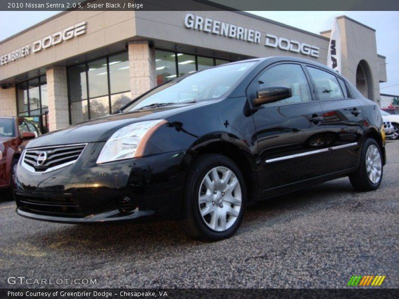 Super Black / Beige 2010 Nissan Sentra 2.0 S
