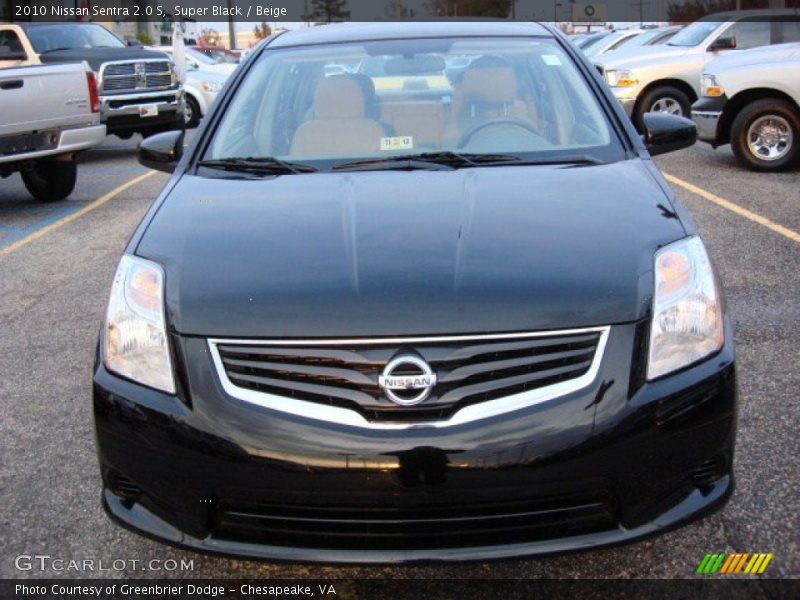 Super Black / Beige 2010 Nissan Sentra 2.0 S