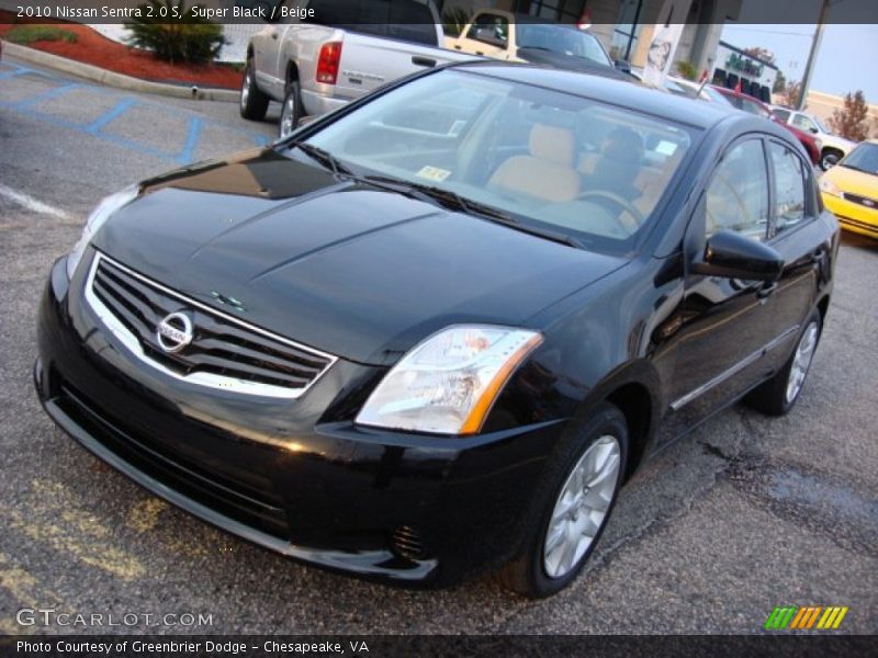 Super Black / Beige 2010 Nissan Sentra 2.0 S