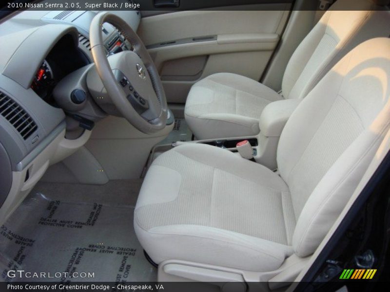 Super Black / Beige 2010 Nissan Sentra 2.0 S