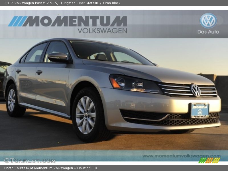 Tungsten Silver Metallic / Titan Black 2012 Volkswagen Passat 2.5L S