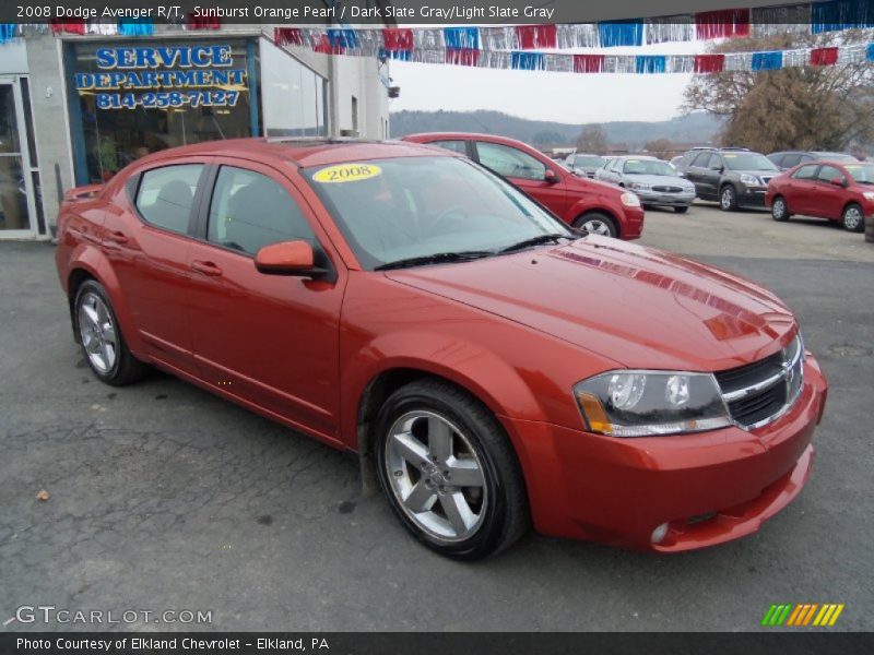 Sunburst Orange Pearl / Dark Slate Gray/Light Slate Gray 2008 Dodge Avenger R/T