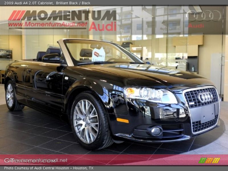 Brilliant Black / Black 2009 Audi A4 2.0T Cabriolet