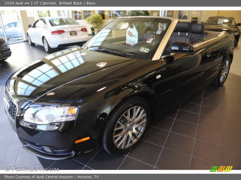 Brilliant Black / Black 2009 Audi A4 2.0T Cabriolet