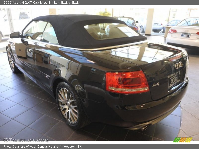 Brilliant Black / Black 2009 Audi A4 2.0T Cabriolet