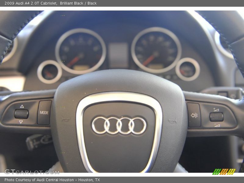 Brilliant Black / Black 2009 Audi A4 2.0T Cabriolet