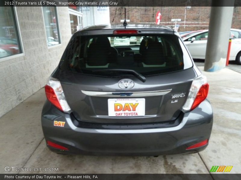 Magnetic Gray Metallic / Ash Gray 2012 Toyota Yaris LE 5 Door