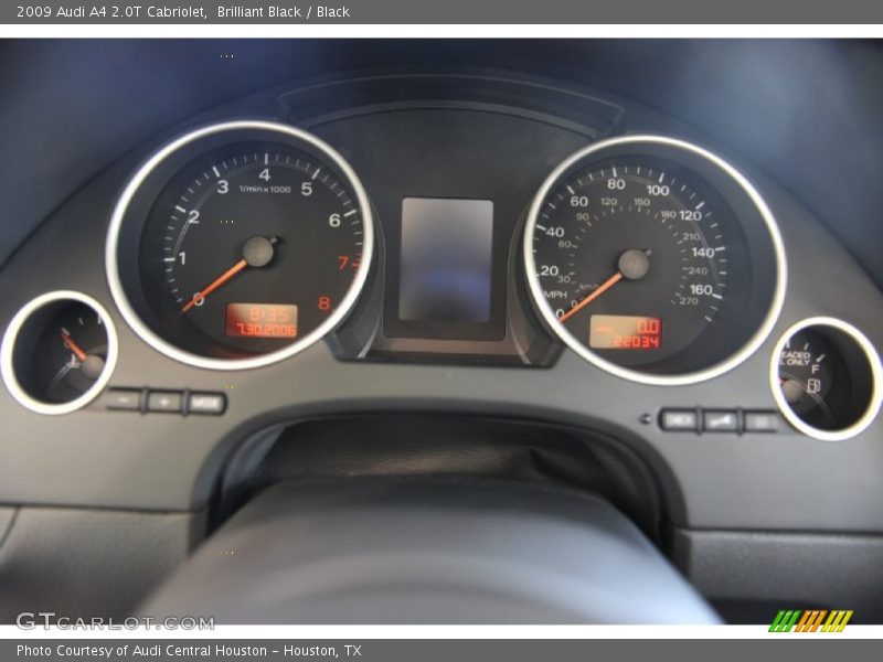  2009 A4 2.0T Cabriolet 2.0T Cabriolet Gauges