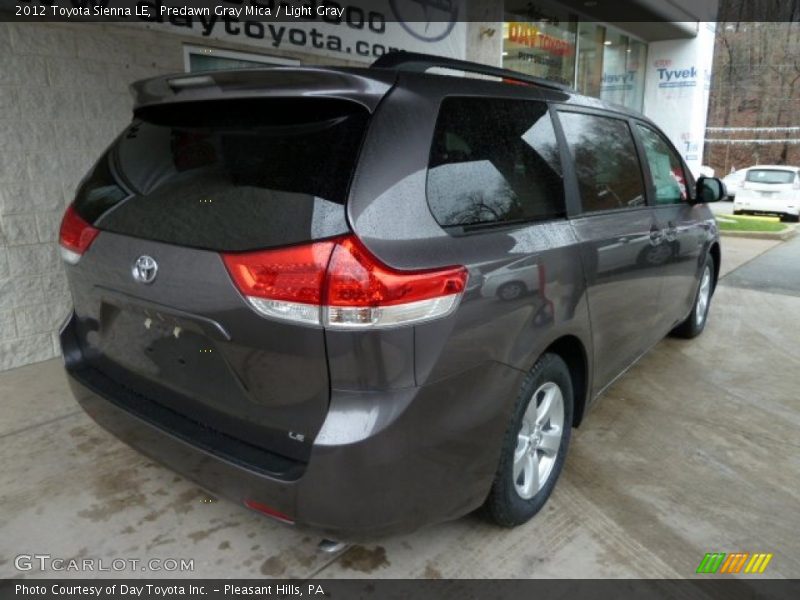 Predawn Gray Mica / Light Gray 2012 Toyota Sienna LE