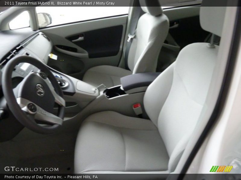 Blizzard White Pearl / Misty Gray 2011 Toyota Prius Hybrid III