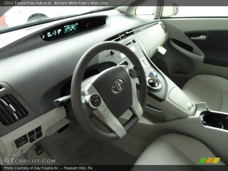 Blizzard White Pearl / Misty Gray 2011 Toyota Prius Hybrid III