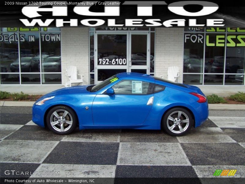 Monterey Blue / Gray Leather 2009 Nissan 370Z Touring Coupe