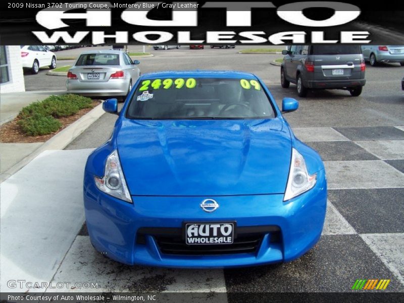Monterey Blue / Gray Leather 2009 Nissan 370Z Touring Coupe