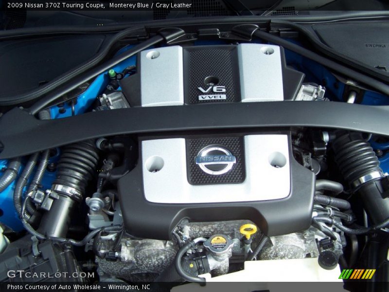Monterey Blue / Gray Leather 2009 Nissan 370Z Touring Coupe