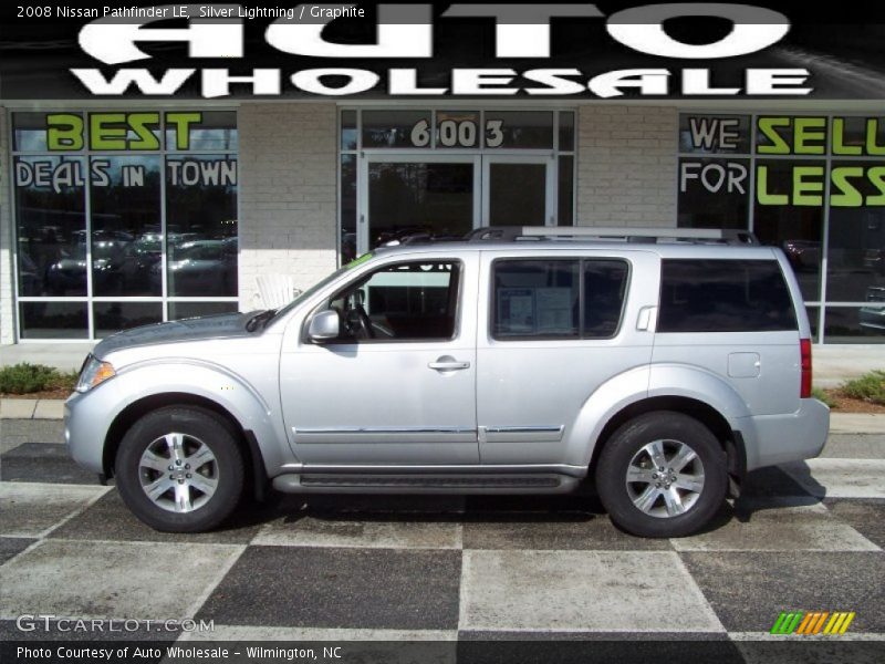 Silver Lightning / Graphite 2008 Nissan Pathfinder LE