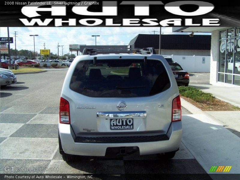 Silver Lightning / Graphite 2008 Nissan Pathfinder LE