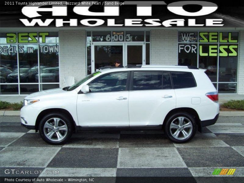 Blizzard White Pearl / Sand Beige 2011 Toyota Highlander Limited