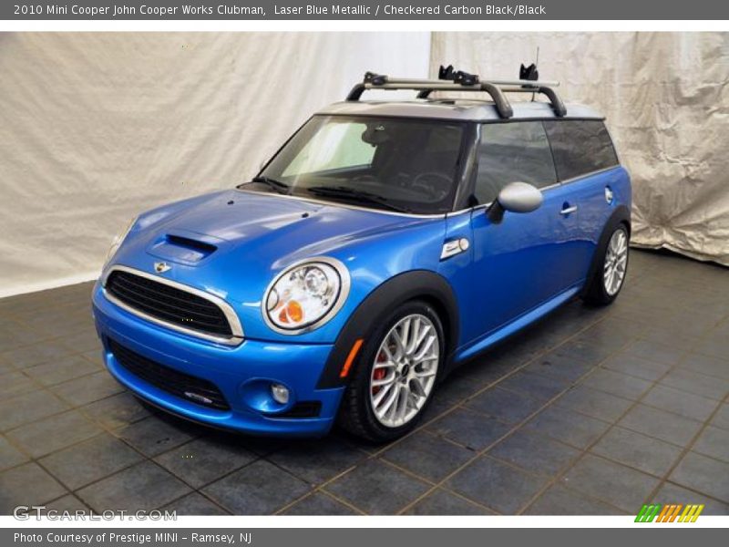 Laser Blue Metallic / Checkered Carbon Black/Black 2010 Mini Cooper John Cooper Works Clubman