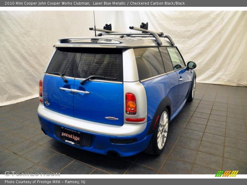 Laser Blue Metallic / Checkered Carbon Black/Black 2010 Mini Cooper John Cooper Works Clubman