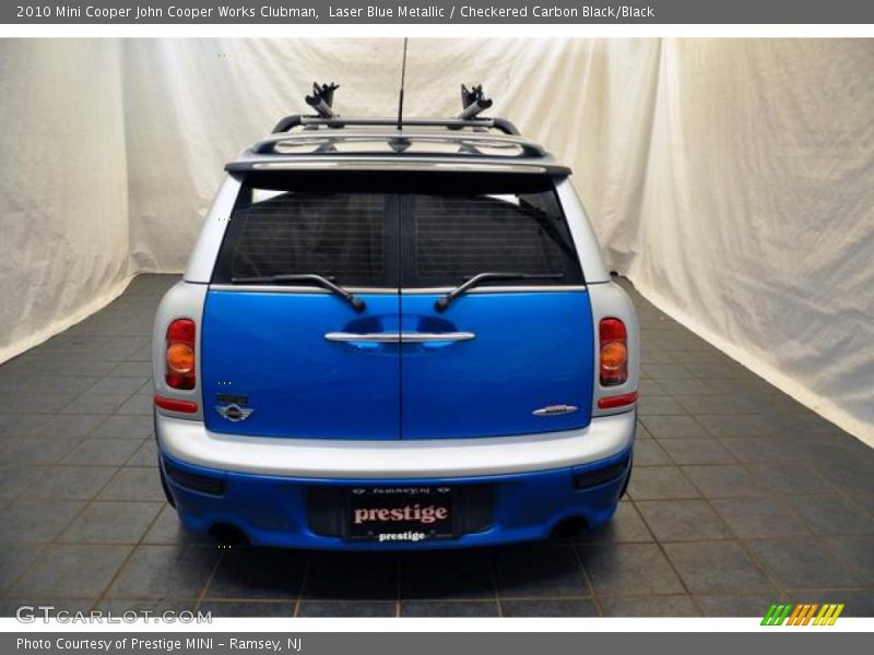 Laser Blue Metallic / Checkered Carbon Black/Black 2010 Mini Cooper John Cooper Works Clubman