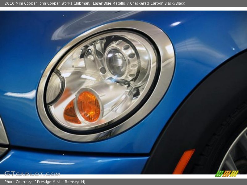 Laser Blue Metallic / Checkered Carbon Black/Black 2010 Mini Cooper John Cooper Works Clubman