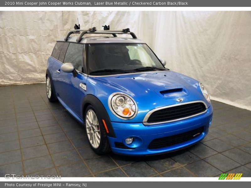 Laser Blue Metallic / Checkered Carbon Black/Black 2010 Mini Cooper John Cooper Works Clubman