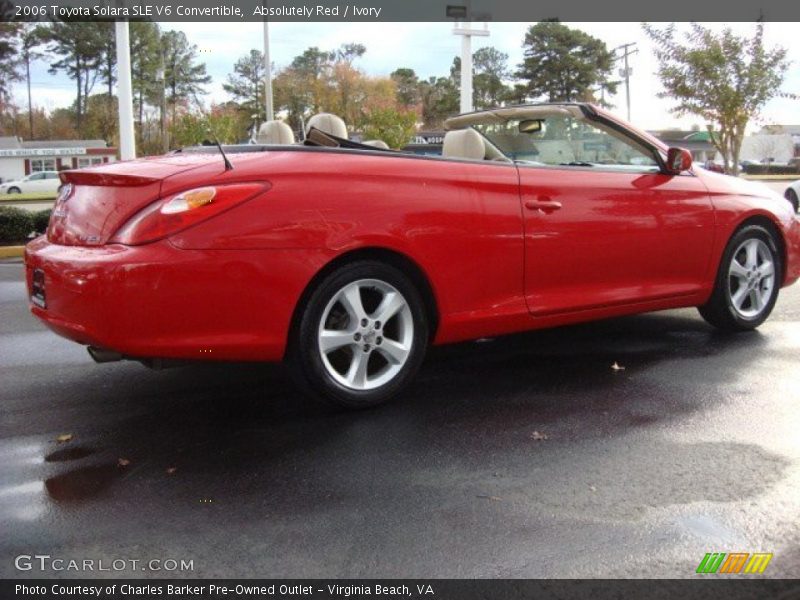Absolutely Red / Ivory 2006 Toyota Solara SLE V6 Convertible