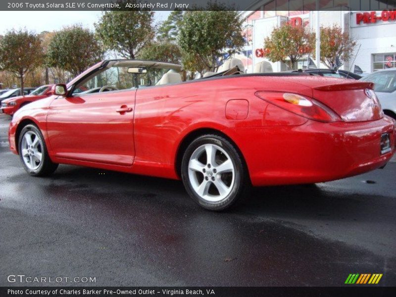 Absolutely Red / Ivory 2006 Toyota Solara SLE V6 Convertible