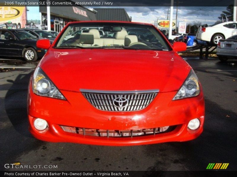 Absolutely Red / Ivory 2006 Toyota Solara SLE V6 Convertible