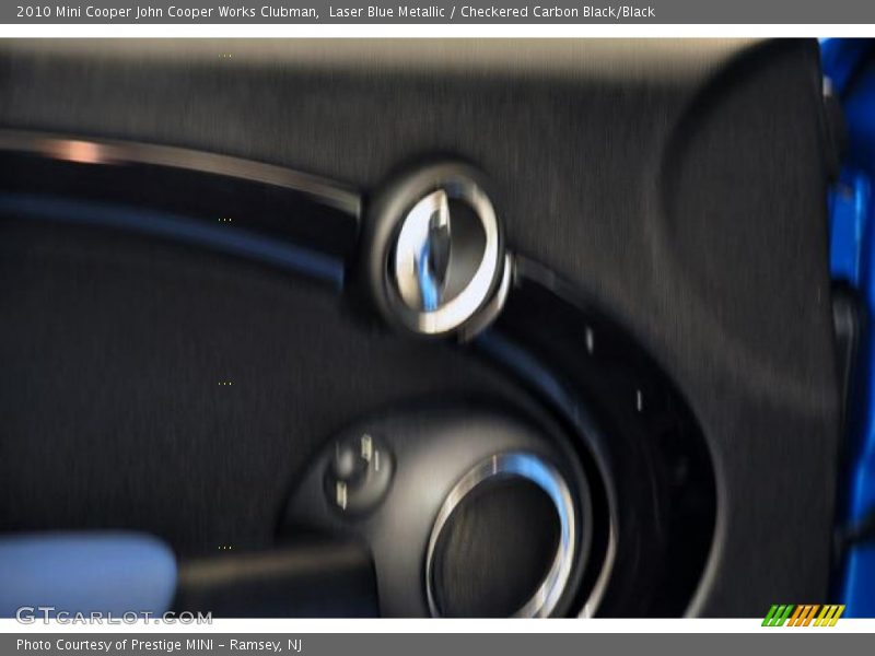 Laser Blue Metallic / Checkered Carbon Black/Black 2010 Mini Cooper John Cooper Works Clubman