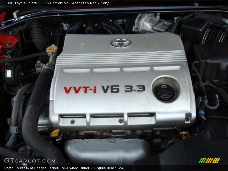 Absolutely Red / Ivory 2006 Toyota Solara SLE V6 Convertible