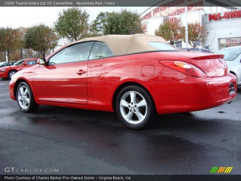 Absolutely Red / Ivory 2006 Toyota Solara SLE V6 Convertible