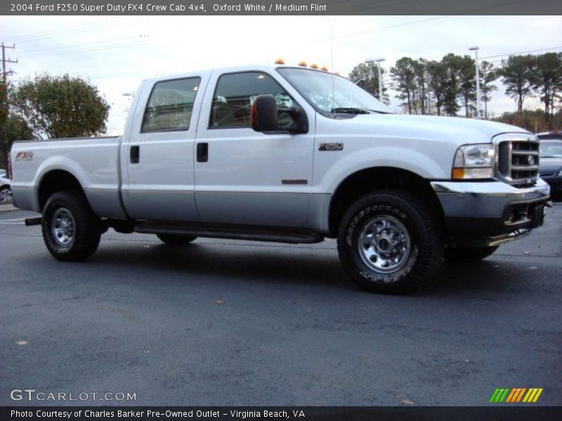 Oxford White / Medium Flint 2004 Ford F250 Super Duty FX4 Crew Cab 4x4